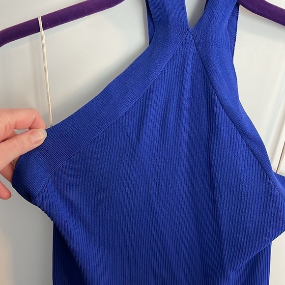 Wilfred/Aritzia Ribbed Halter Dress With Side Slit - Picture 4 of 8